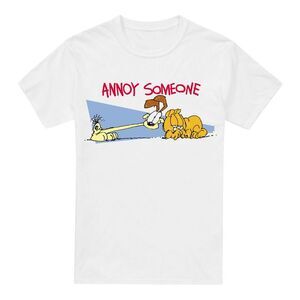 Garfield Mens Annoy Someone T-Shirt / White